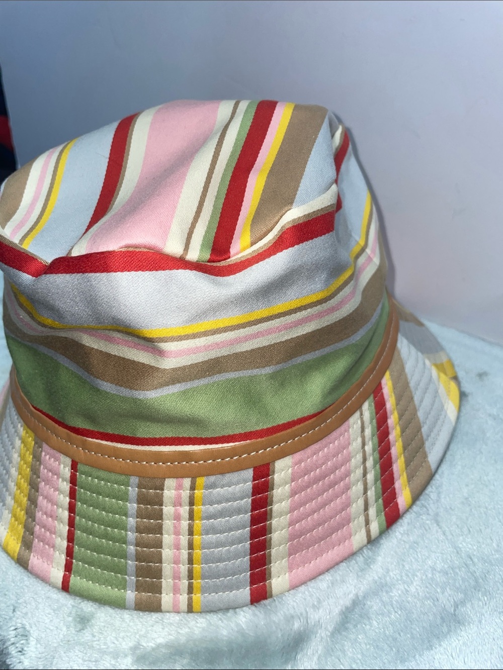 Coach Striped Woman’s Bucket Hat - Picture 2 of 9
